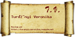 Turányi Veronika névjegykártya