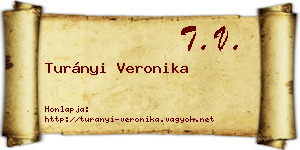 Turányi Veronika névjegykártya